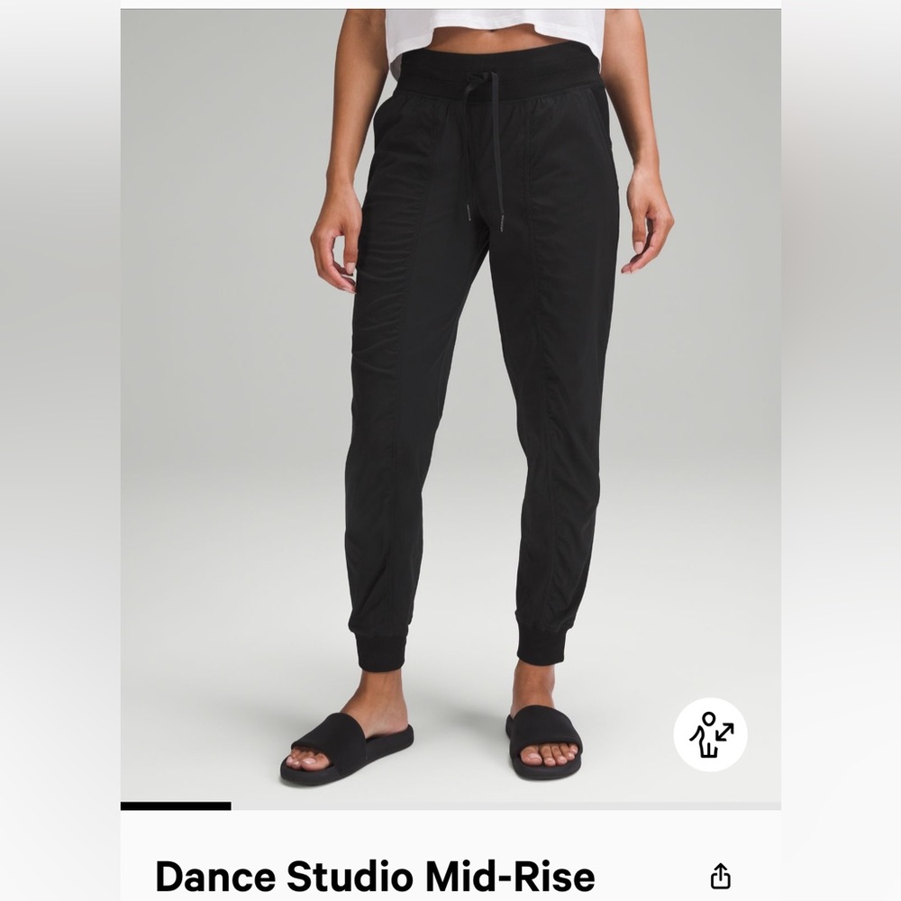 lululemon athletica Black Dance Studio Mid-Rise Track Joggers 8